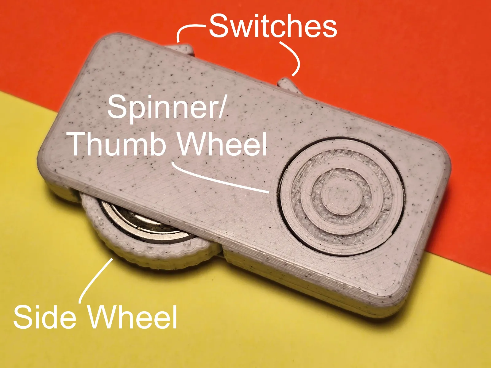 Silent Fidget: 4-in-1 Design [Optional Keychain Hole]